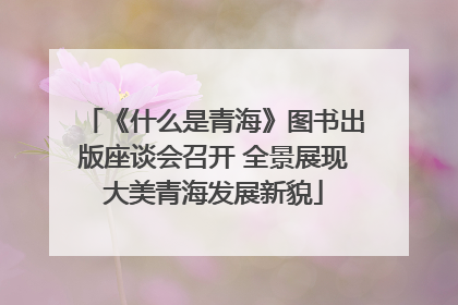 《什么是青海》图书出版座谈会召开 全景展现大美青海发展新貌