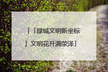 「绿城文明新坐标」文明花开满荥泽