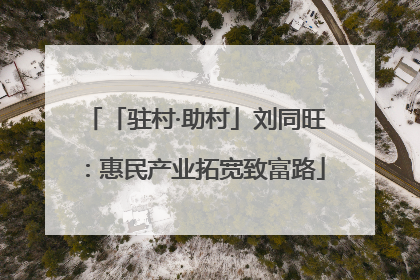 「驻村·助村」刘同旺：惠民产业拓宽致富路