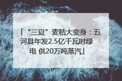 “三夏”麦秸大变身：五河县年发2.5亿千瓦时绿电 供20万吨蒸汽