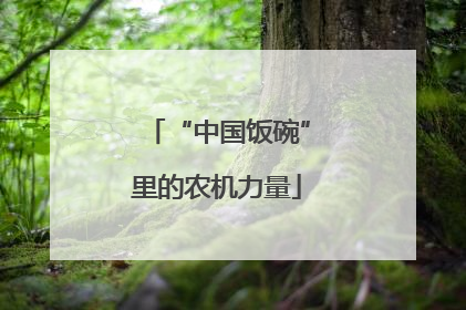 “中国饭碗”里的农机力量