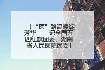 “医”路温暖绽芳华——记全国五四红旗团委、湖南省人民医院团委