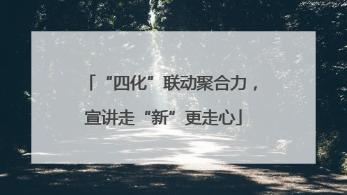 “四化”联动聚合力，宣讲走“新”更走心