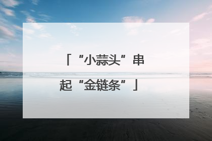 “小蒜头”串起“金链条”