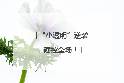 “小透明”逆袭，硬控全场！