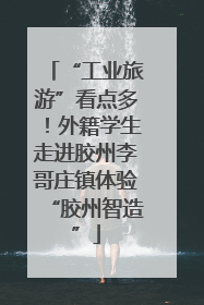 “工业旅游”看点多！外籍学生走进胶州李哥庄镇体验“胶州智造”