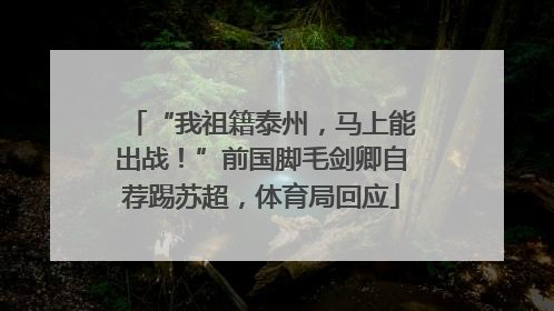 “我祖籍泰州，马上能出战！”前国脚毛剑卿自荐踢苏超，体育局回应