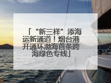 “新三样”添海运新通道！烟台港开通环渤海首条跨海绿色专线
