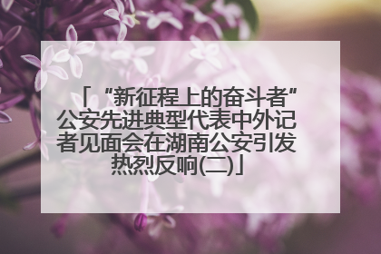 “新征程上的奋斗者”公安先进典型代表中外记者见面会在湖南公安引发热烈反响(二)