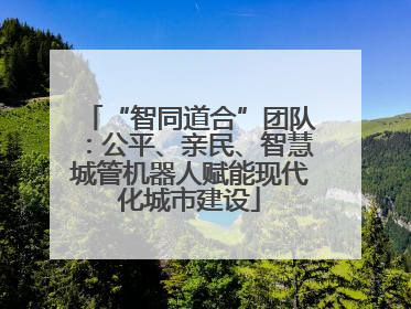“智同道合”团队：公平、亲民、智慧城管机器人赋能现代化城市建设
