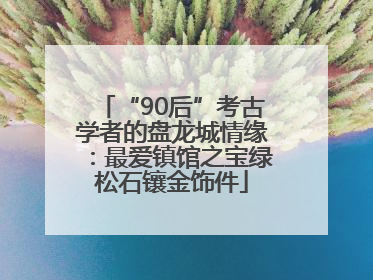 “90后”考古学者的盘龙城情缘：最爱镇馆之宝绿松石镶金饰件