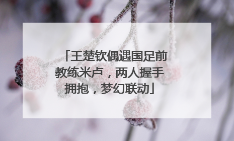王楚钦偶遇国足前教练米卢，两人握手拥抱，梦幻联动