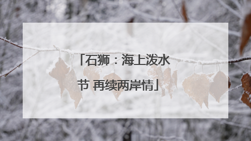 石狮：海上泼水节 再续两岸情