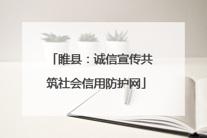 睢县：诚信宣传共筑社会信用防护网