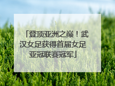 登顶亚洲之巅！武汉女足获得首届女足亚冠联赛冠军