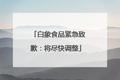 白象食品紧急致歉：将尽快调整