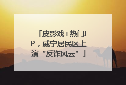 皮影戏+热门IP，威宁居民区上演“反诈风云”