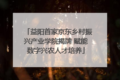 益阳首家京东乡村振兴产业学院揭牌 赋能数字兴农人才培养