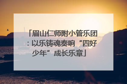 眉山仁师附小管乐团：以乐铸魂奏响“四好少年”成长乐章