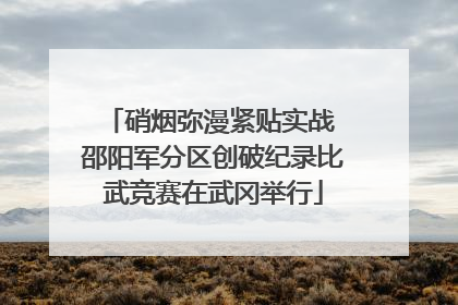 硝烟弥漫紧贴实战 邵阳军分区创破纪录比武竞赛在武冈举行