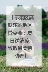 示范区高铁东站地区管委会：夏日送清凉 致敬最美劳动者