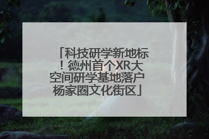 科技研学新地标！德州首个XR大空间研学基地落户杨家圈文化街区