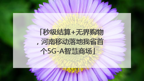 秒级结算+无界购物，河南移动落地我省首个5G-A智慧商场