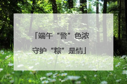 端午“警”色浓 守护“粽”是情