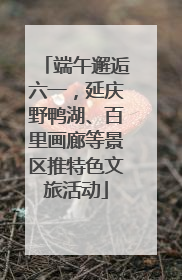 端午邂逅六一，延庆野鸭湖、百里画廊等景区推特色文旅活动
