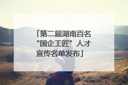 第二届湖南百名“国企工匠”人才宣传名单发布
