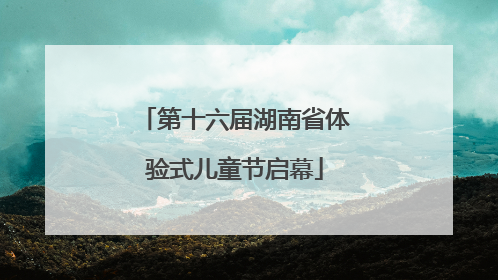 第十六届湖南省体验式儿童节启幕