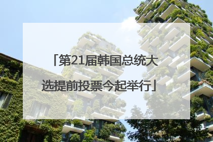 第21届韩国总统大选提前投票今起举行