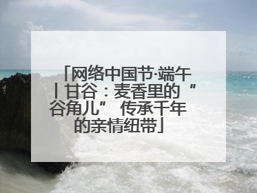 网络中国节·端午丨甘谷：麦香里的“谷角儿” 传承千年的亲情纽带