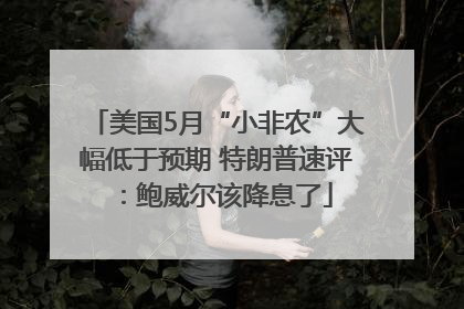 美国5月“小非农”大幅低于预期 特朗普速评：鲍威尔该降息了