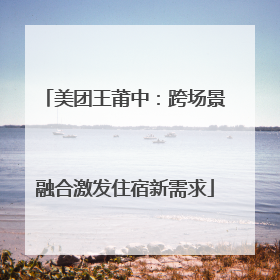 美团王莆中：跨场景融合激发住宿新需求