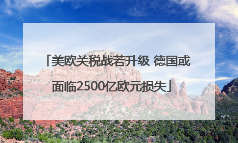 美欧关税战若升级 德国或面临2500亿欧元损失