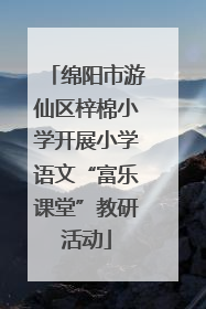 绵阳市游仙区梓棉小学开展小学语文“富乐课堂”教研活动