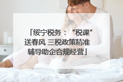 绥宁税务：“税课”送春风 三税政策精准辅导助企合规经营