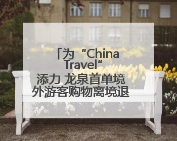 为“China Travel”添力 龙泉首单境外游客购物离境退税业务来了