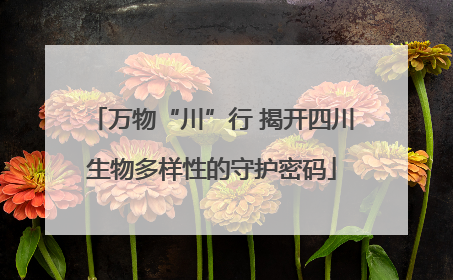 万物“川”行 揭开四川生物多样性的守护密码