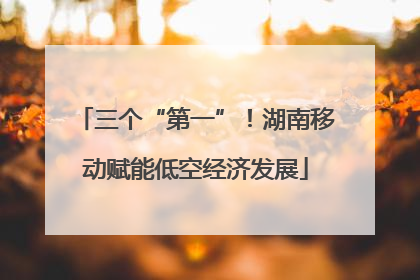 三个“第一”！湖南移动赋能低空经济发展