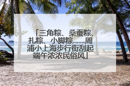 三角粽、桑蚕粽、扎粽、小脚粽……周浦小上海步行街刮起端午浓浓民俗风