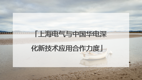 上海电气与中国华电深化新技术应用合作力度