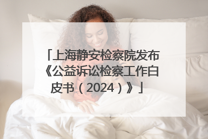 上海静安检察院发布《公益诉讼检察工作白皮书（2024）》