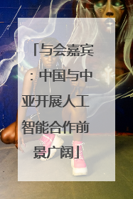 与会嘉宾：中国与中亚开展人工智能合作前景广阔