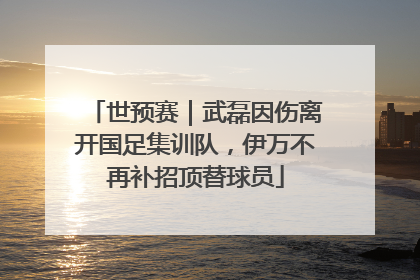 世预赛｜武磊因伤离开国足集训队，伊万不再补招顶替球员