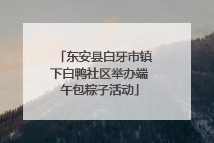 东安县白牙市镇下白鸭社区举办端午包粽子活动
