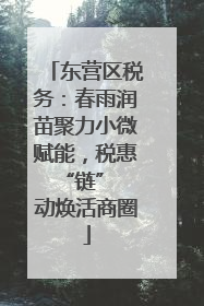 东营区税务：春雨润苗聚力小微赋能，税惠 “链” 动焕活商圈