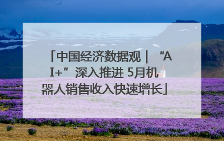 中国经济数据观｜“AI+”深入推进 5月机器人销售收入快速增长