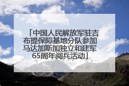 中国人民解放军驻吉布提保障基地分队参加马达加斯加独立和建军65周年阅兵活动
